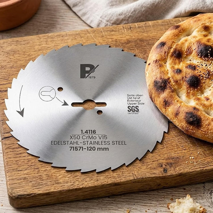 Pirge Kreismesser Kompatibel mit Tandır und Dibek 120 mm - Schärfstes Dönermesser aus Edelstahl in P