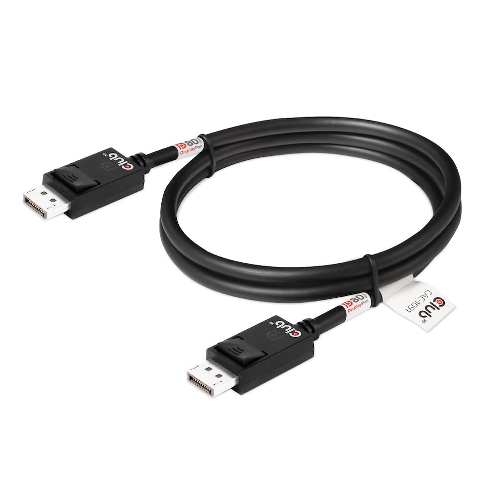 Club3D CAC-1091 DisplayPort™ 2.1 Bi-Direktionales VESA DP80 zertifiziertes Kabel 4K120Hz, 8K60Hz ode