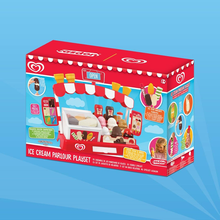 Authentisches Langnese Eisdielen-Spielset von Casdon | Spiel-Eisstand für Kinder ab 2 Jahren | Mit E