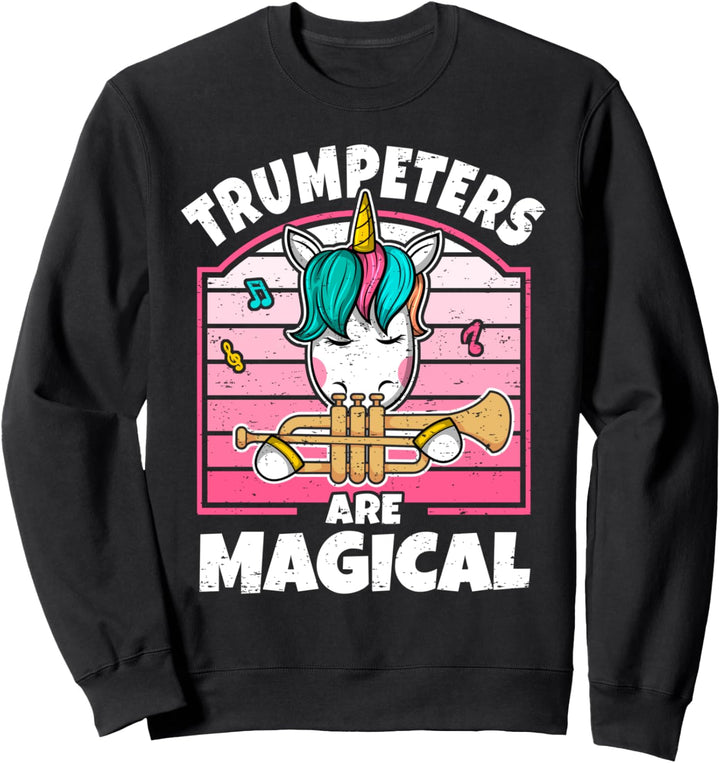 Süsses Einhorn Trompeterin Trompeten-Spielerin I Magisch Sweatshirt