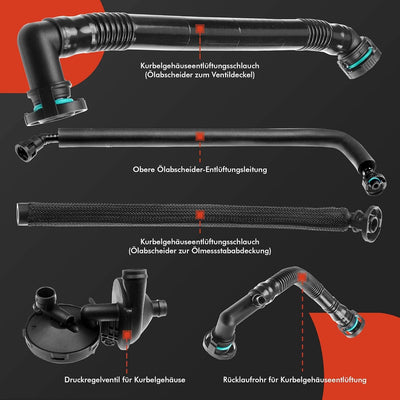 Frankberg Reparatursatz Kurbelgehäuseentlüftung Kompatibel mit 3er E46 320 323 325 328 330 1998-2005