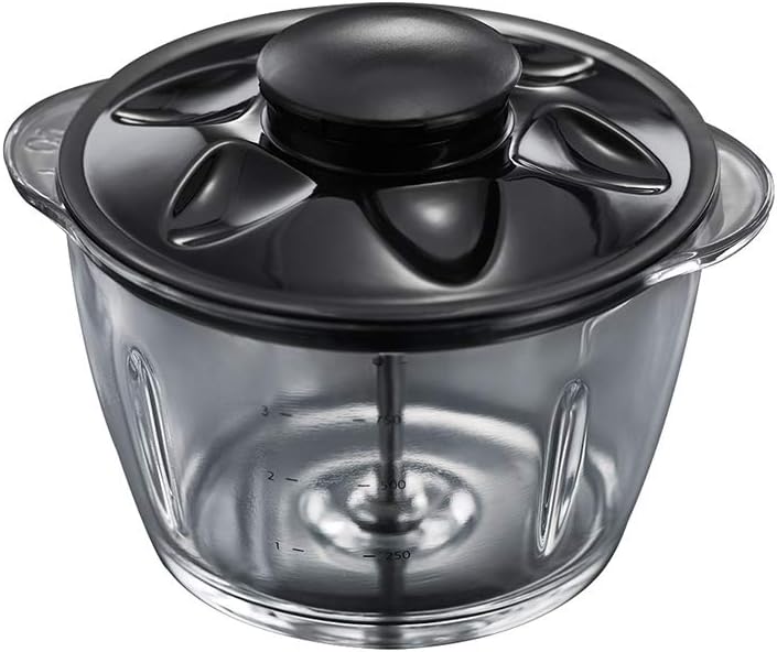 Russell Hobbs Zerkleinerer elektrisch Mini [Glasbehälter inkl. Aufbewahrungsdeckel] Matt Schwarz (50