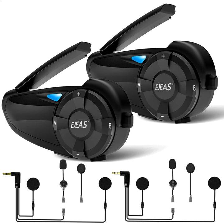 EJEAS Q7 Verbesserte Motorrad Gegensprechanlage, Bluetooth 5.1 Motorradhelm Intercom Kommunikationss