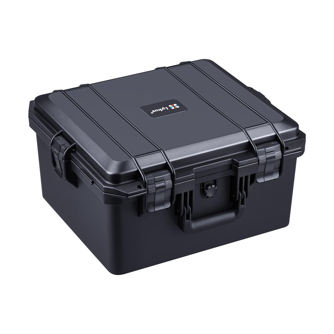 Lykus HC-4130 Wasserdicht Koffer mit anpassbar Rasterschaumstoff, Innengrösse 40,8x35,8x22,5 cm, Gee