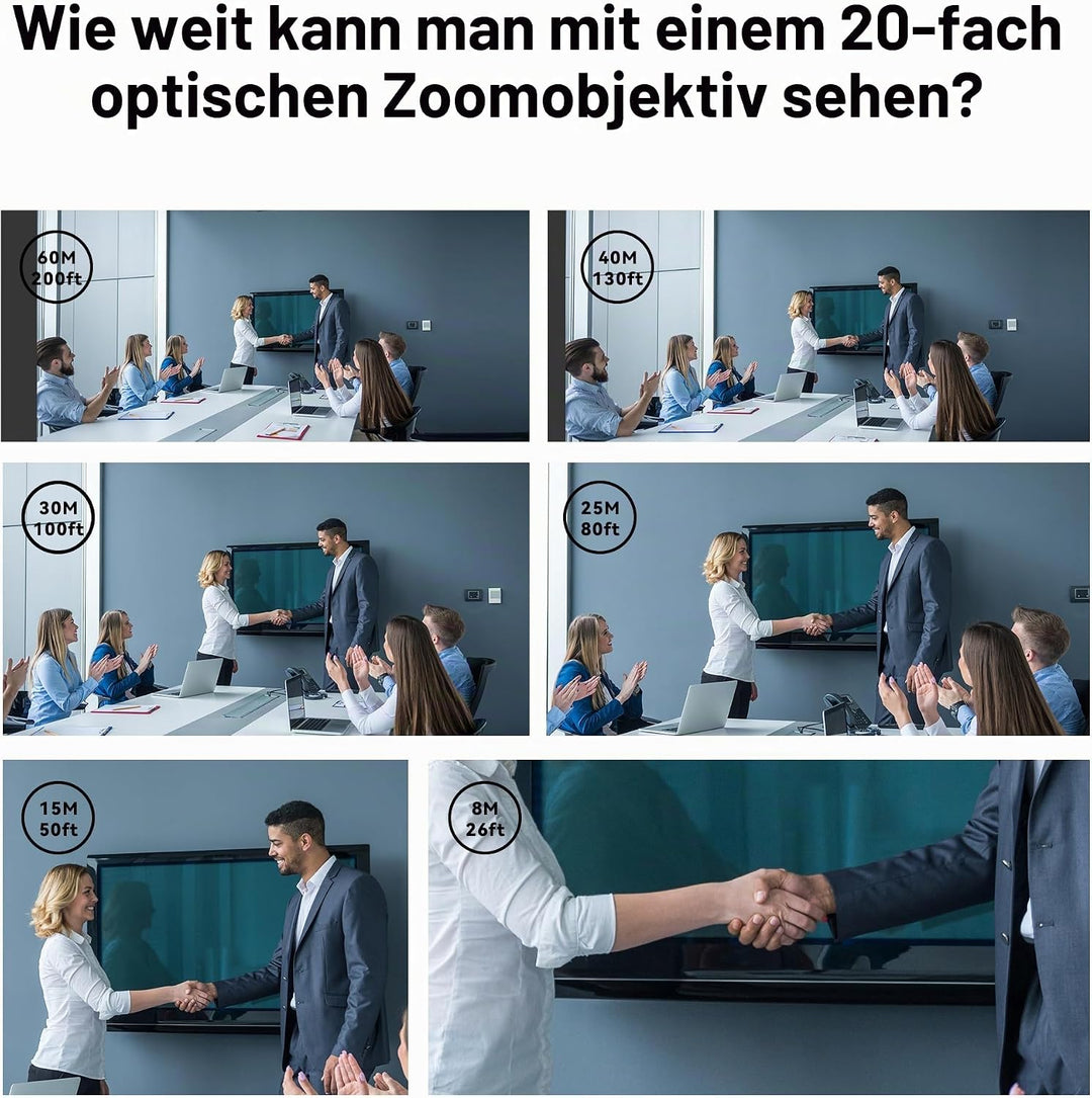 Tenveo HDMI PTZ Kamera 20x optischer Zoom Konferenzkamera 3G-SDI/HDMI/USB3.0/RJ45 PoE Streaming Al T
