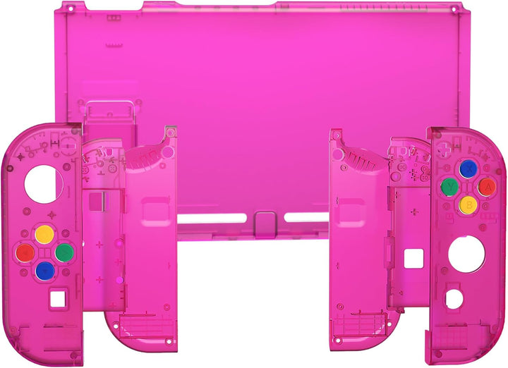 eXtremeRate Hülle Case für Nintendo Switch Joycon/Konsole, Rückgehäuse&Kickstand für Switch Console,