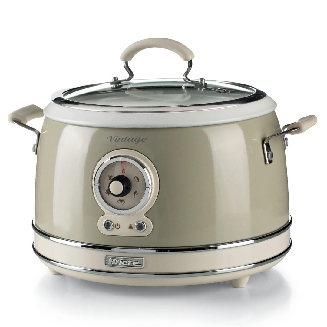 Ariete 2904 Reiskocher Rice Cooker Slow Cooker Dampfgarer Vintage Line 3,5 L Antihaft-Keramikbeschic