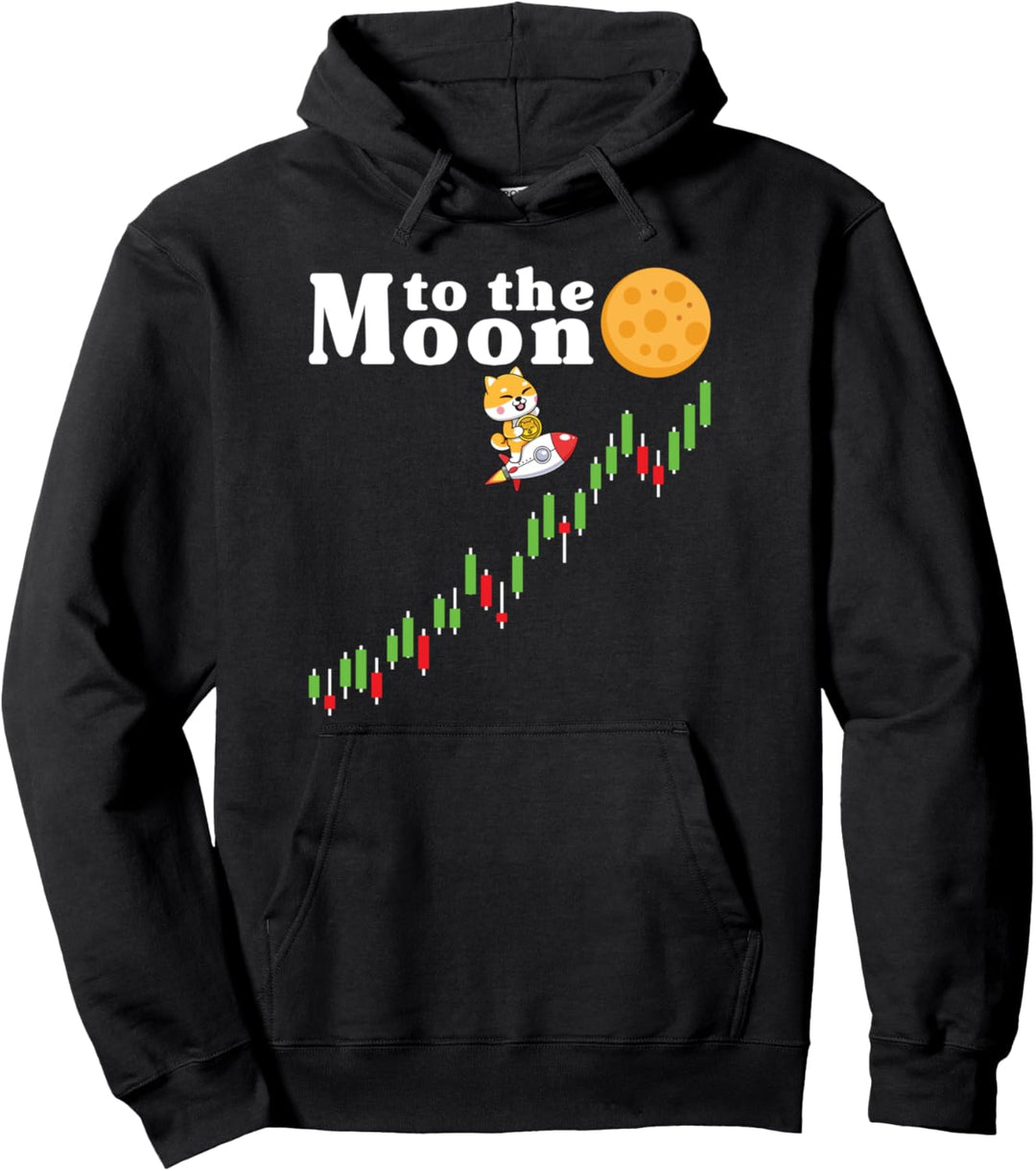 Shiba Inu Coin Meme #ShibArmy To the Moon Trading Shiba Inu Pullover Hoodie