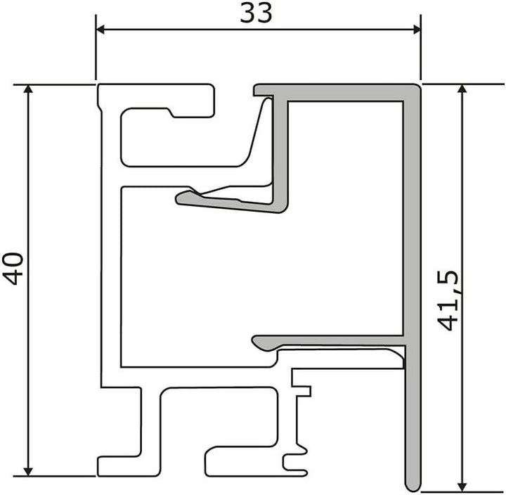 Kesseböhmer Linero MoasiQ Aluprofil 1500 mm