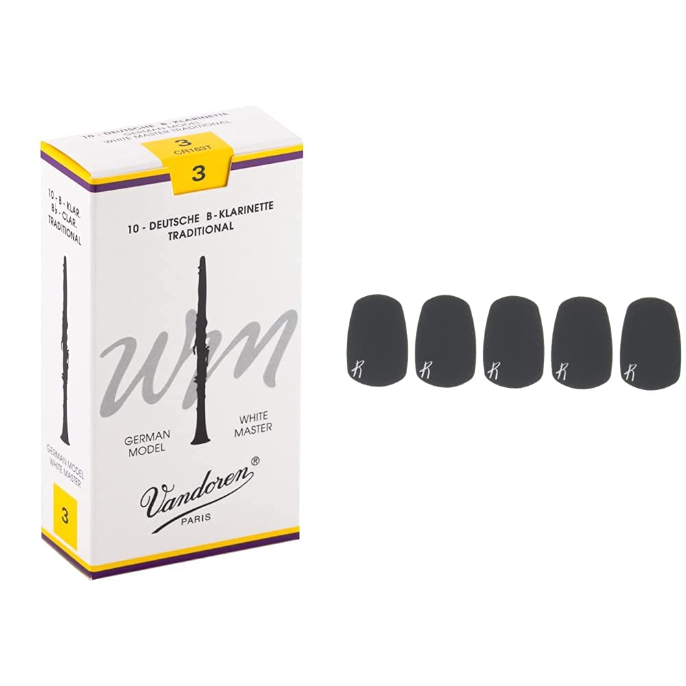 VANDOREN CR163T & Reserve Bissgummi schwarz Stärke 0,8 mm Stärke 3 Bundle mit Bissgummi, Stärke 3 Bu