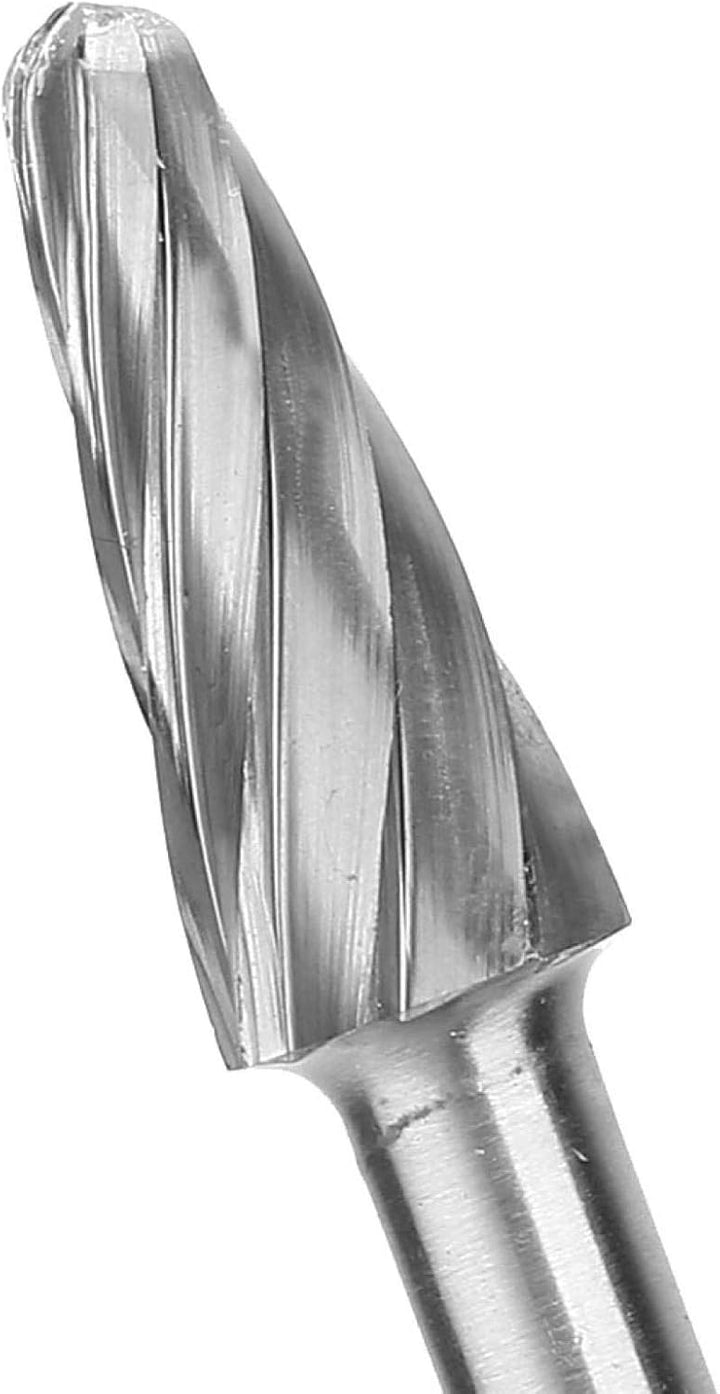 Telituny Drehbohrer Rotationsfräser-Set 6 Stück 6mm 1/4" Schaft Aluminium Rotary Grat Fräser Extra l