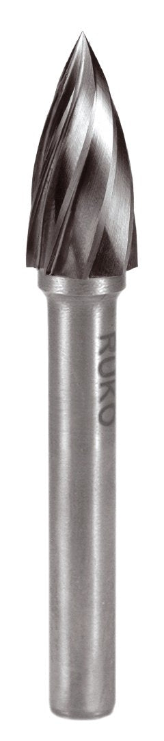 RUKO Hartmetall Frässtift Alu Form G Spitzbogen (SPG) Durchmesser 12,0 mm