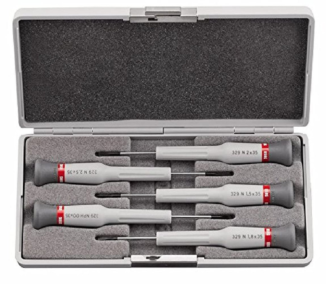 USAG 329 S/N5 - Schraubendreher-Satz 5-teilig für Schlitzschrauben und PHILLIPS®-Kreuzschlitzschraub