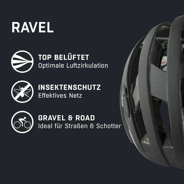 ALPINA Ravel Helm schwarz 51-56 cm, 51-56 cm