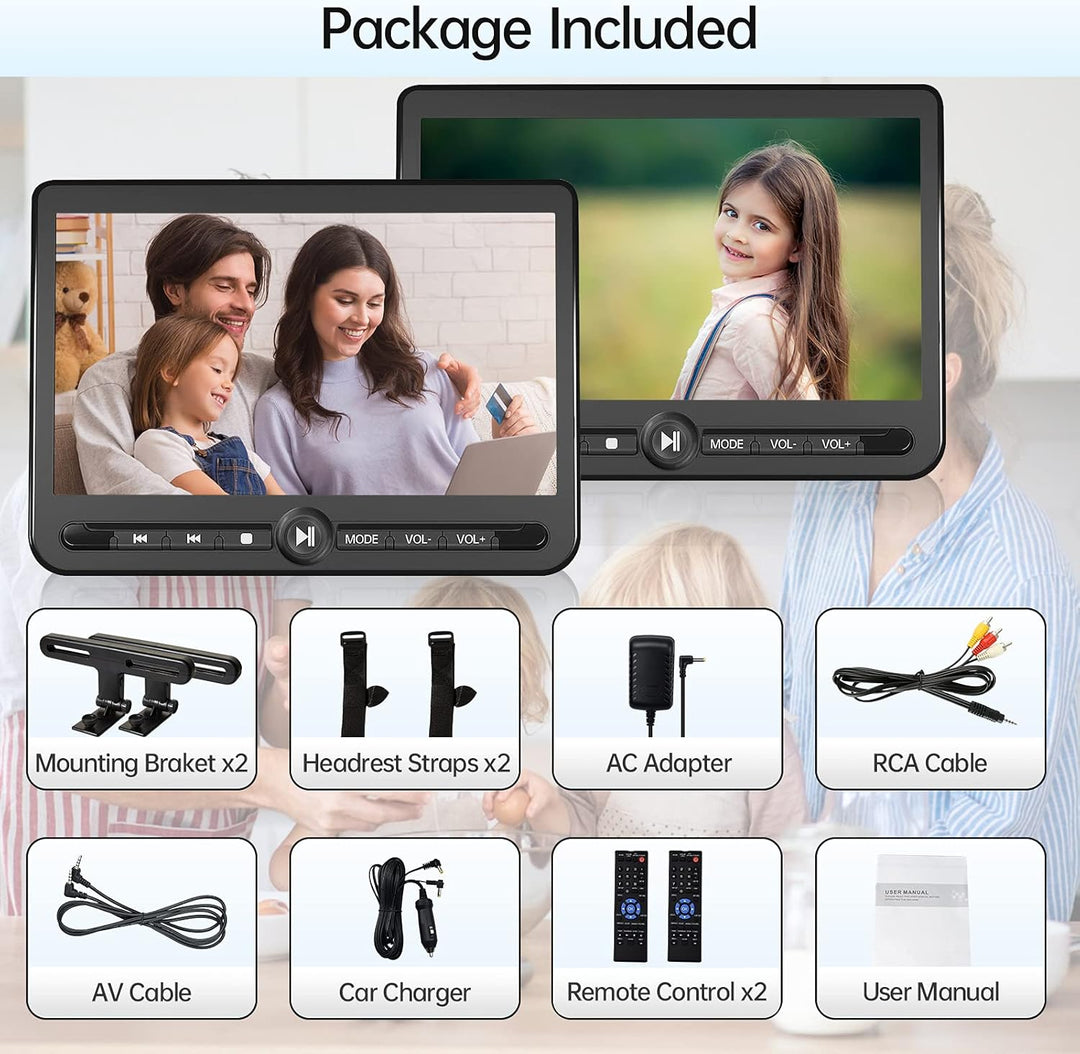 Arafuna 12,5 Zoll DVD Player Auto,1080p Auto Fernseher, DVD Player Auto Kinder Supporte l'entrée USB