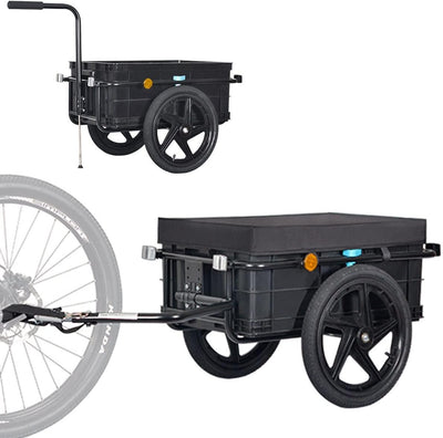 Tiggo VS Plus Fahrrad Lastenanhänger & Handwagen mit 70 Liter Transportbox Fahrradanhänger Transport