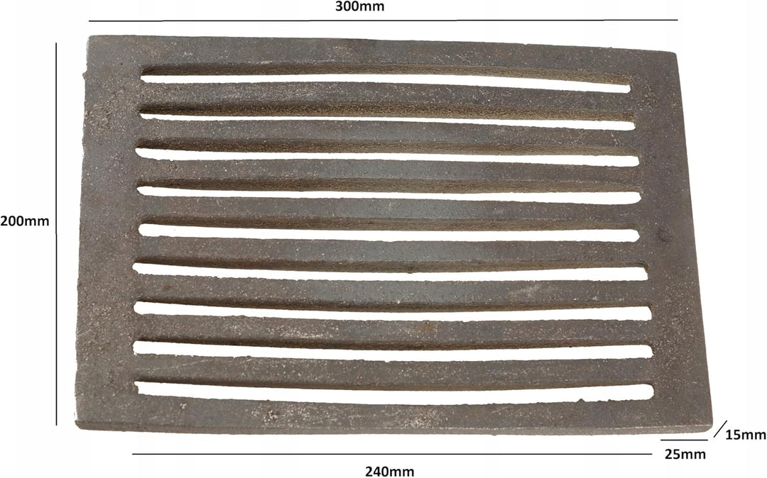 Gusseisen Kaminofen-Rost – Ersatz-Rost für Kamin, Ofen, Grill oder Küchenofen – Robuster Einsatz 300
