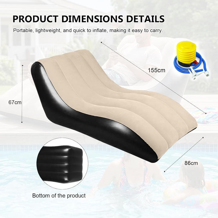 Aufblasbares Sofa, Aufblasbarer Sessel, Wasserdichtes Luftsofa Aufblasbares, Sessel, Sofa und Couch