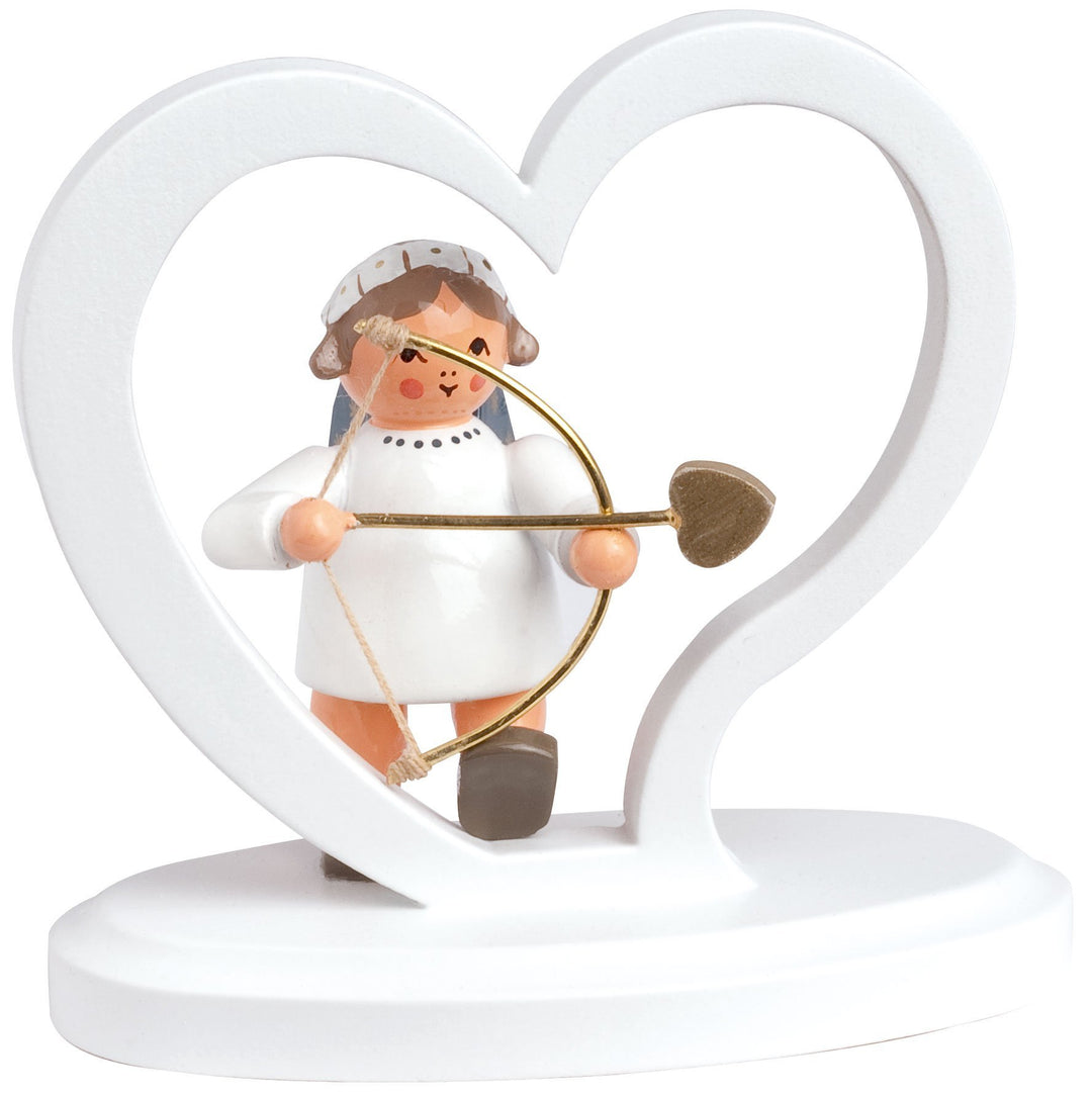 KWO Olbernhau Engelherz Amor, Mehrfarbig, 7cm