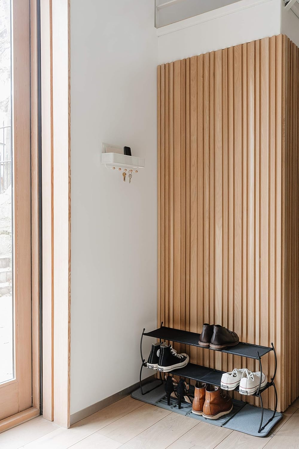 Umbra Estique Schlüsselbrett mit Briefablage, Multifunktionaler Wand Organizer für den Eingangsberei