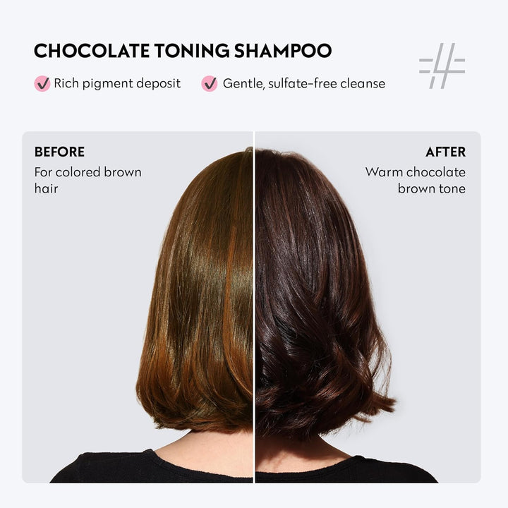 FOUR REASONS Farbmasken-Shampoo Braun – Sulfatfreies Tönungsshampoo für braunes und dunkelbraunes Ha