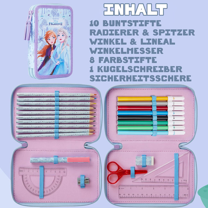 Disney Federmäppchen Mädchen Die Eiskönigin Stitch Federtasche Mädchen Gefüllt Schulmäppchen 2 3 Fäc