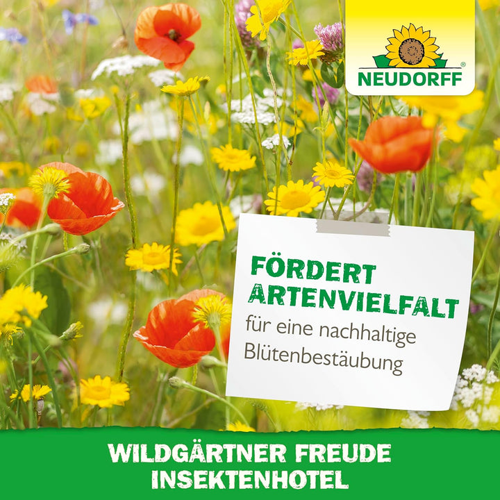 Neudorff Wildgärtner Freude Insektenhotel als Nist- und Überwinterungshilfe für Wildbienen, Marienkä