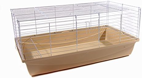 Hasenkäfig Kaninchenkäfig Meerschweinchenkäfig Kleintier Bunny 100x54x48 beige