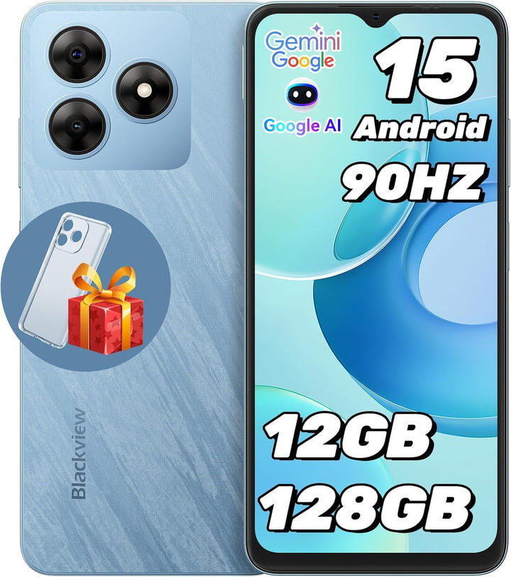 Blackview Wave 8 Handy Ohne vertrag Android 14, 12GB+128GB/2TB TF, 90Hz 6.56", 5000mAh Smartphone oh