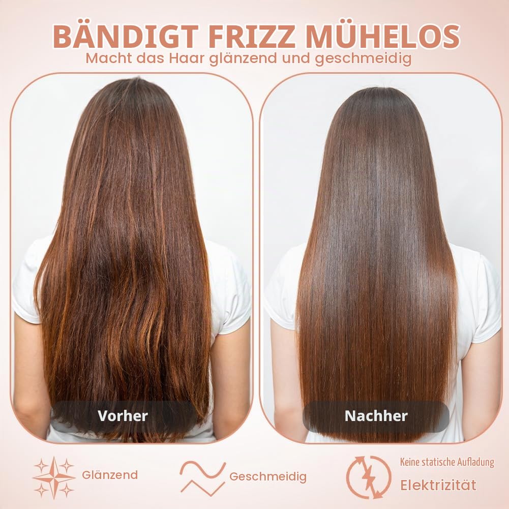 2-in-1 Schnurloser Haarglätter &amp; Lockenwickler, 4 Temperaturen, wiederaufladbare Glätte, professione