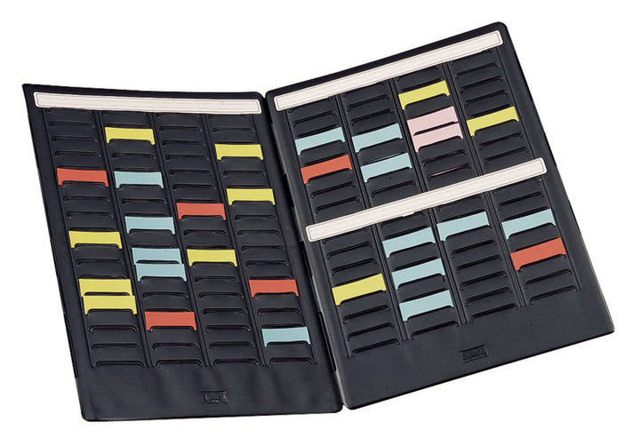 Nobo T-Karten Mini Planungsset, tragbar, Haftnotizen Set mit 2 Klappen mit 4 Spalten und 135 Slots,