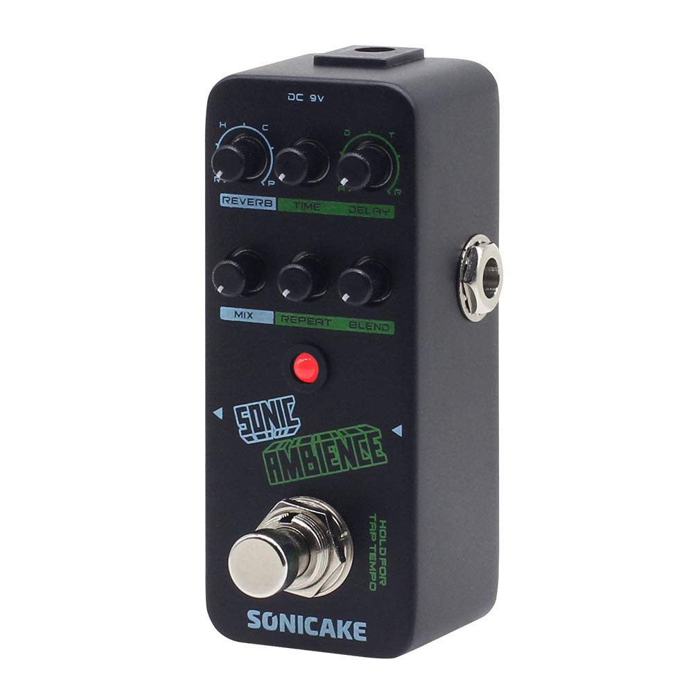 SONICAKE Delay und Reverb Gitarre Effektpedal Sonic Ambience Multi Mode Tap Tempo, Delay und Reverb