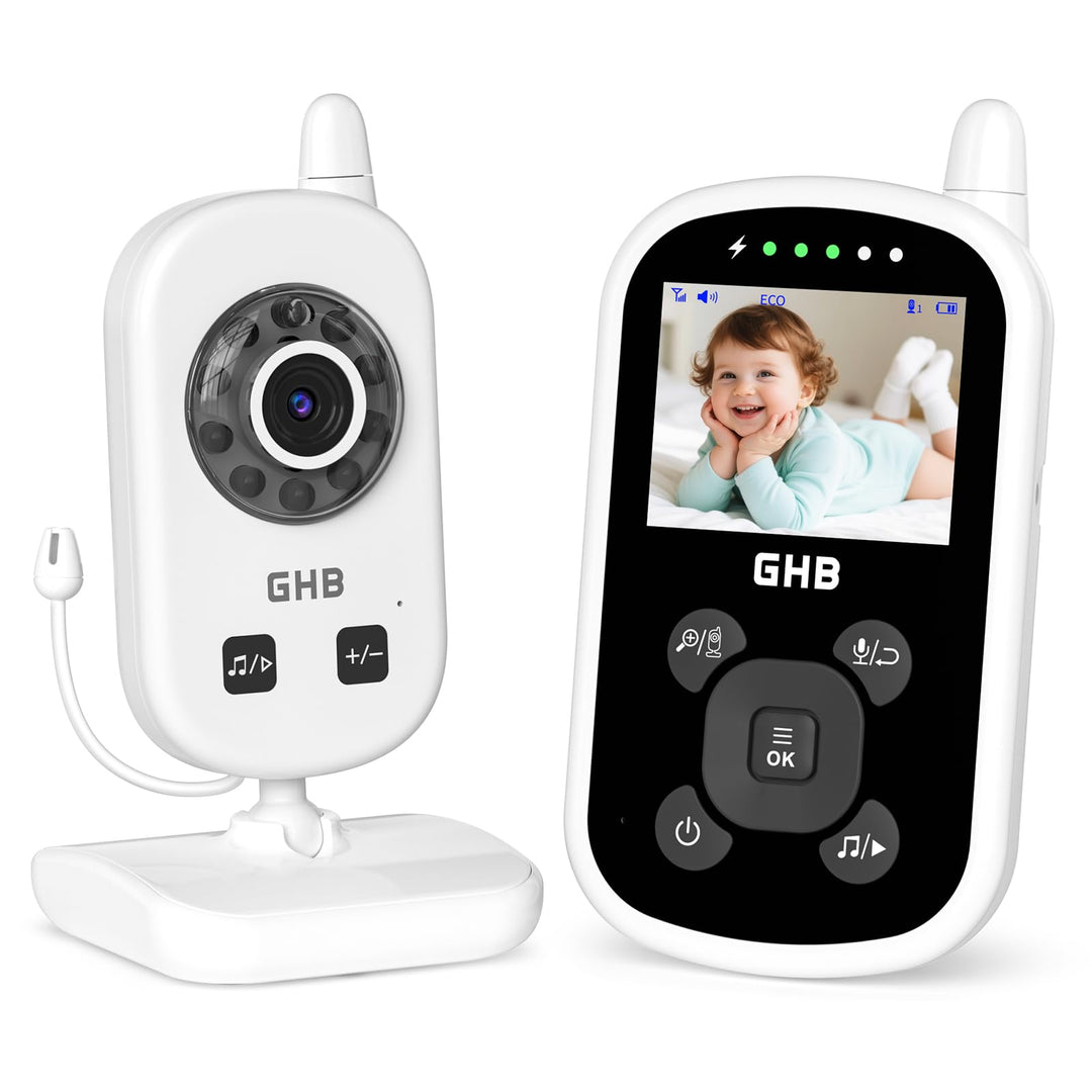 GHB Babyphone mit Kamera Baby Monitor mit ECO Modus Gegensprechen Gegensprechen Lange Akkulaufzeit N