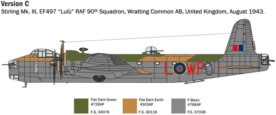 Italeri 1462 1:72 British Stirling Mk. III - Modellbau, Bausatz, Standmodellbau, Basteln, Hobby, Kle