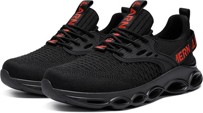 LARNMERN Arbeitsschuhe Herren Sicherheitsschuhe Mode Anti Smashing Stahlkappenschuhe Atmungsaktiv Dä