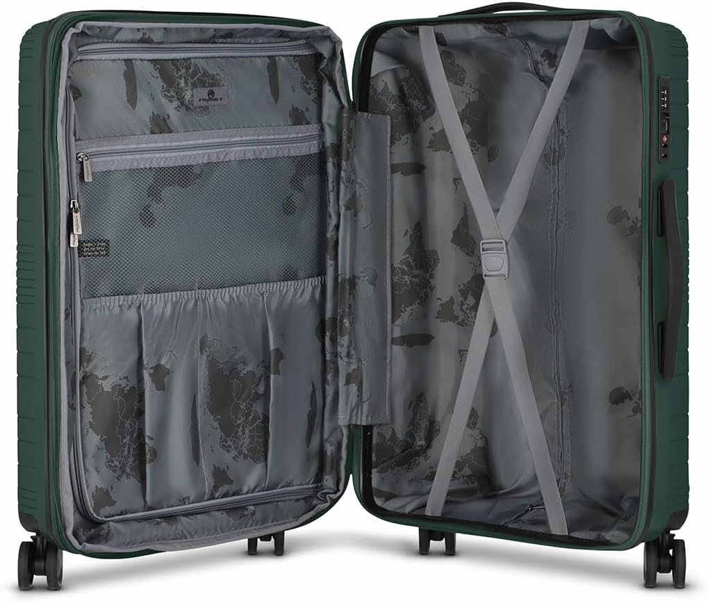 Franky Dallas 3.0 Hartschalen-Trolley mit 4 Rollen Koffer Set 3 Teilig | Ausgestattet mit TSA-Schlos
