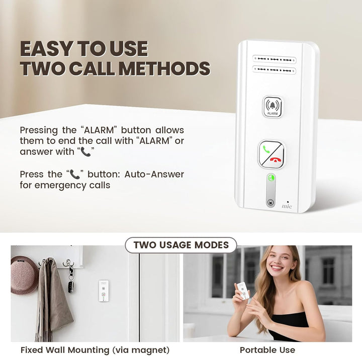 Gegensprechanlage Funk Kabellos, 2-Wege-Gegensprechanlage, Kabelloses Intercom-System für Zuhause, 5