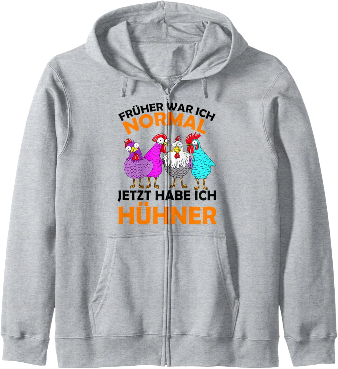 Früher war ich normal jetzt habe ich Hühner Hühnerzüchter Kapuzenjacke