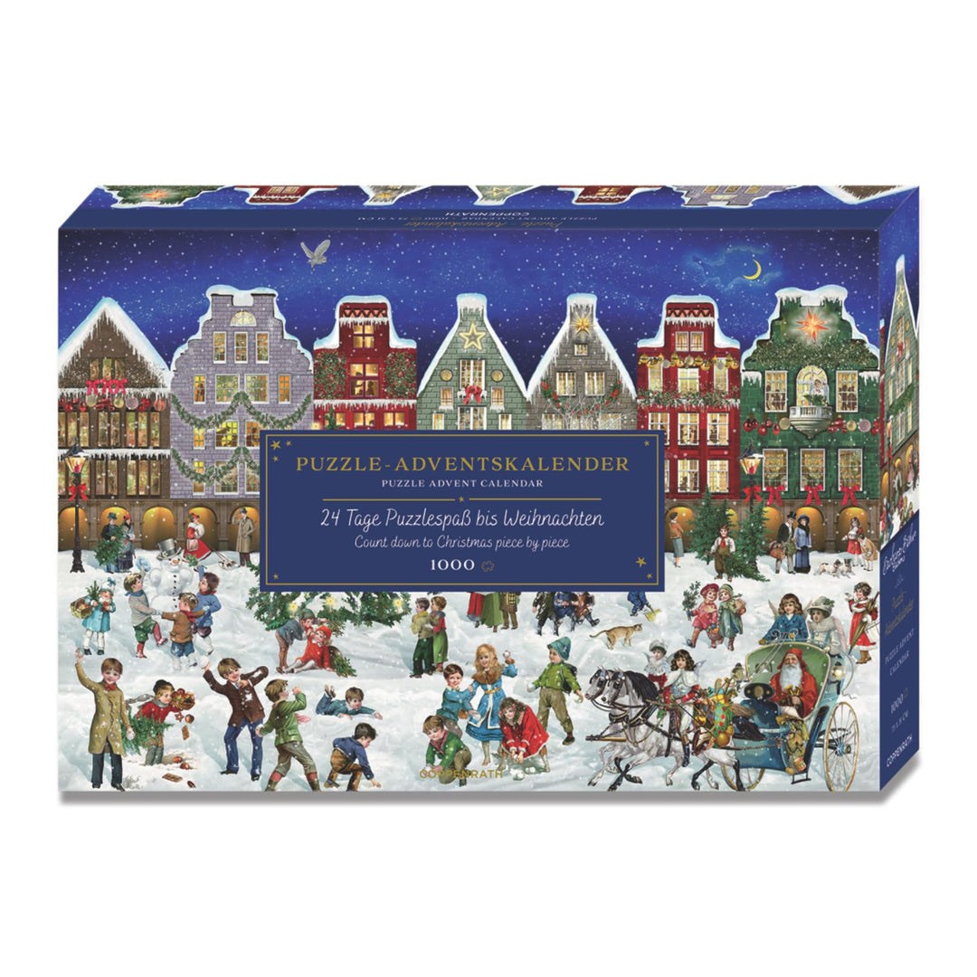 Puzzle-Adventskalender – Winterabend in der Stadt, Kalender