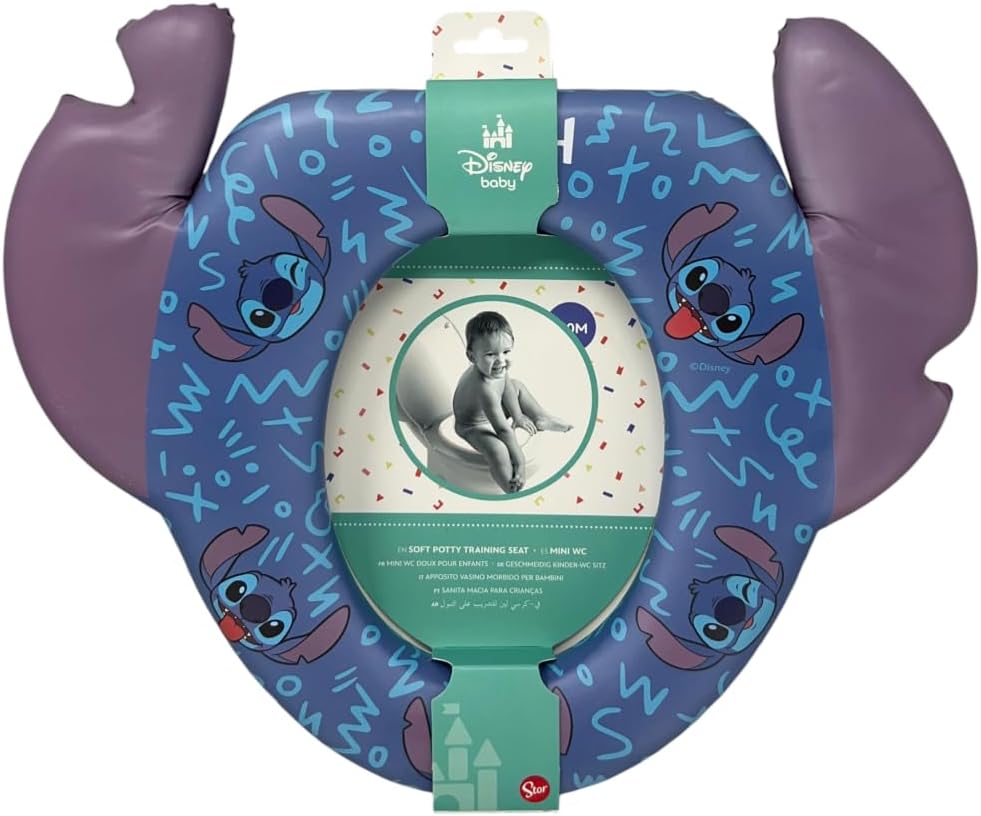 Toilettensitz Stitch für Kinder, universell, Disney, 38 x 34 cm, ergonomisch, bequem und sicher, lei
