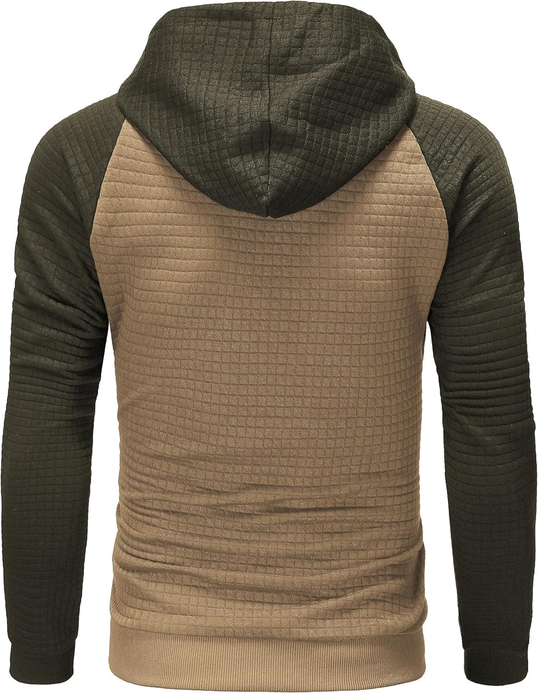YuKaiChen Herren Kapuzenpullover Casual Langarm Karierten Kordelzug Jacquard Hooded Sweat mit Fleece