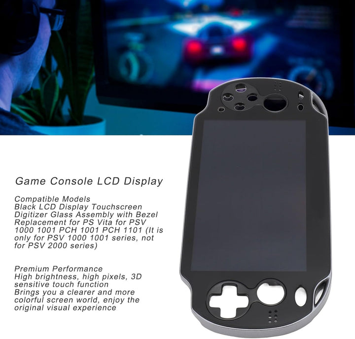 PS Vita 1000 Touchscreen, Schwarzes LCD-Display, Touchscreen, Digitizer, Glasbaugruppe, Hohe, 3D-Tou