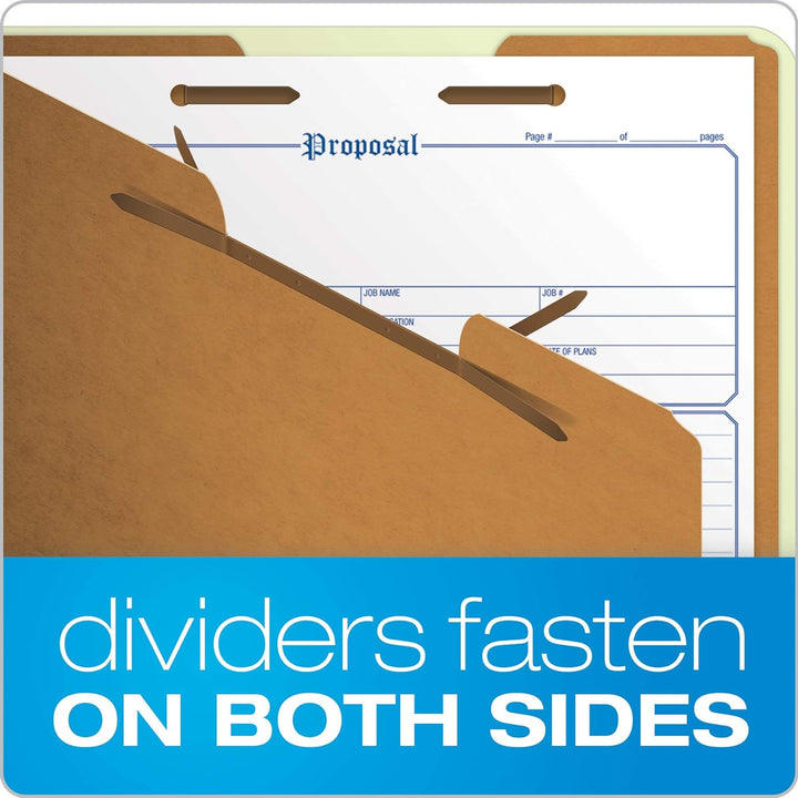 Pendaflex Classification Folders – 2 Dividers, Light Green, Letter, 10/BX (17173) Corona Green, Coro