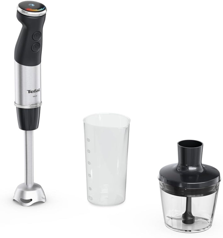Tefal Quickchef+ 2-in-1 Stabmixer und Zerkleinerer, 1000 W, intuitive Geschwindigkeitsregelung, Turb