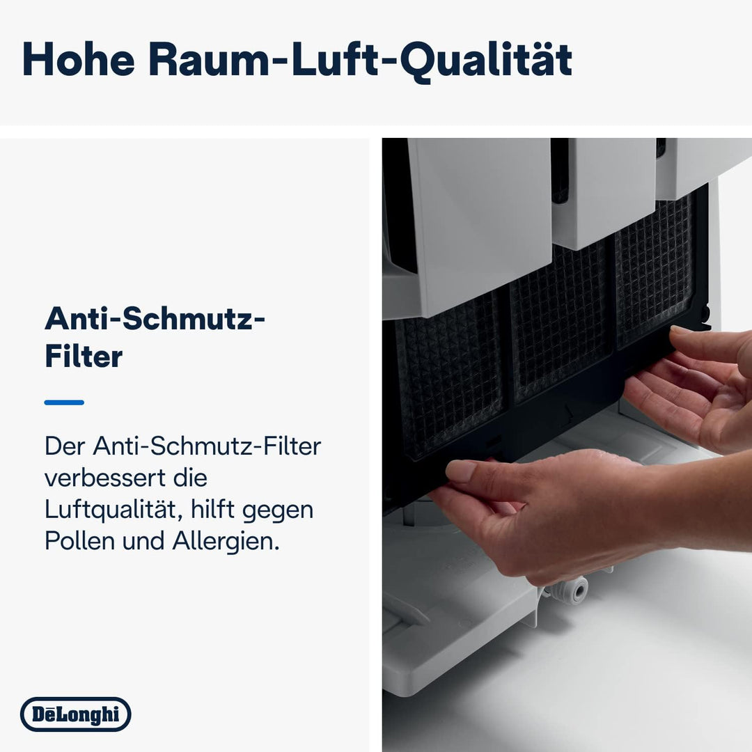 De'Longhi Luftentfeuchter Tasciugo Ariadry DD230P – elektrischer und mobiler Raumentfeuchter mit Pum