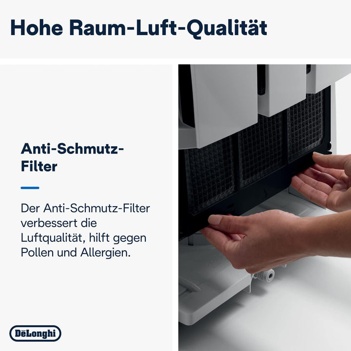 De'Longhi Luftentfeuchter Tasciugo Ariadry DD230P – elektrischer und mobiler Raumentfeuchter mit Pum