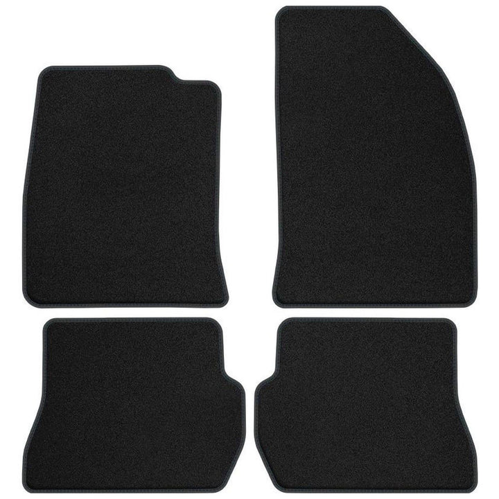 M MOTOS Velours Premium fussmatten Auto kompatibel mit Ford Fiesta V 2002-2005 - Premium, Matt, Schw