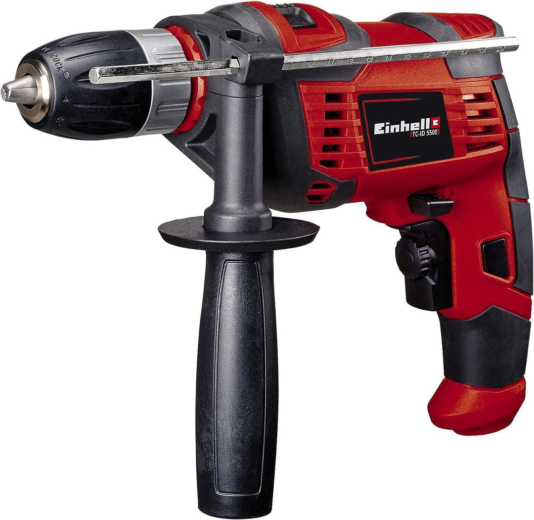 Einhell Schlagbohrmaschine TC-ID 550 E (550 W, Drehzahlregelelektronik, Drehzahlvorwahl, Rechts-/Lin