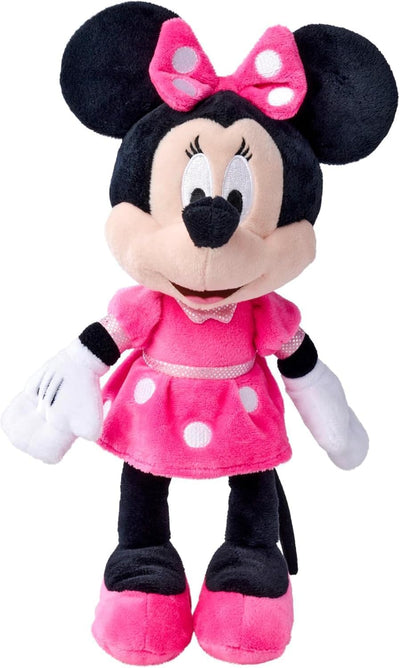 Simba 6315870227 - Disney Minnie Mouse, 25cm Plüschtier im pinken Kleid & 6315870225 - Disney Mickey