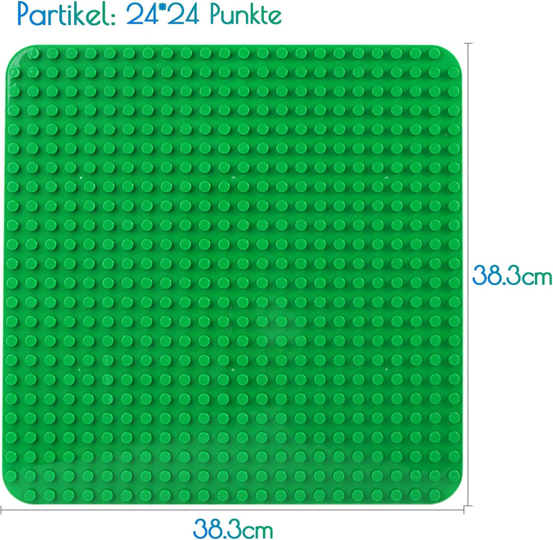 Celawork Grosse Bauplatte Kompatibel mit Duplo Platten,grosse Grundplatte,38 * 38cm Platten-Set für